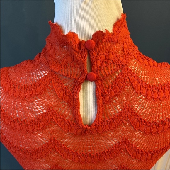 Free People Nightcap Red Lace Dress - Picture 5 of 11